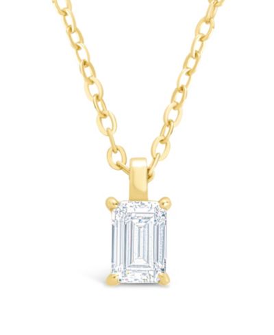 Подвеска Sterling Forever Emerald Prong Set