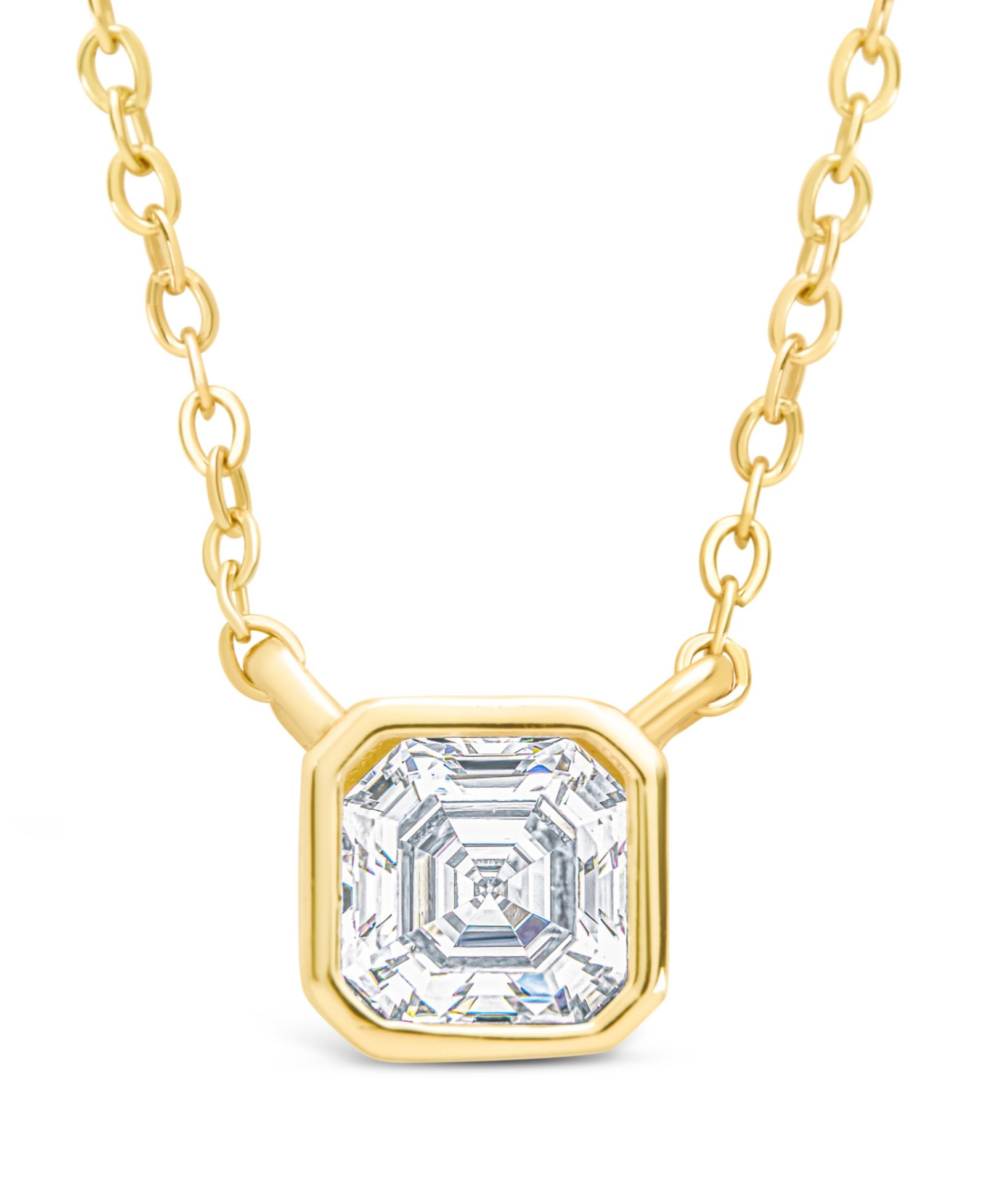 Sterling Forever подвески Asscher Bezel Set