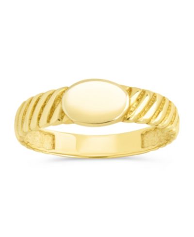 Кольцо Sterling Forever Dixie Ribbed Signet