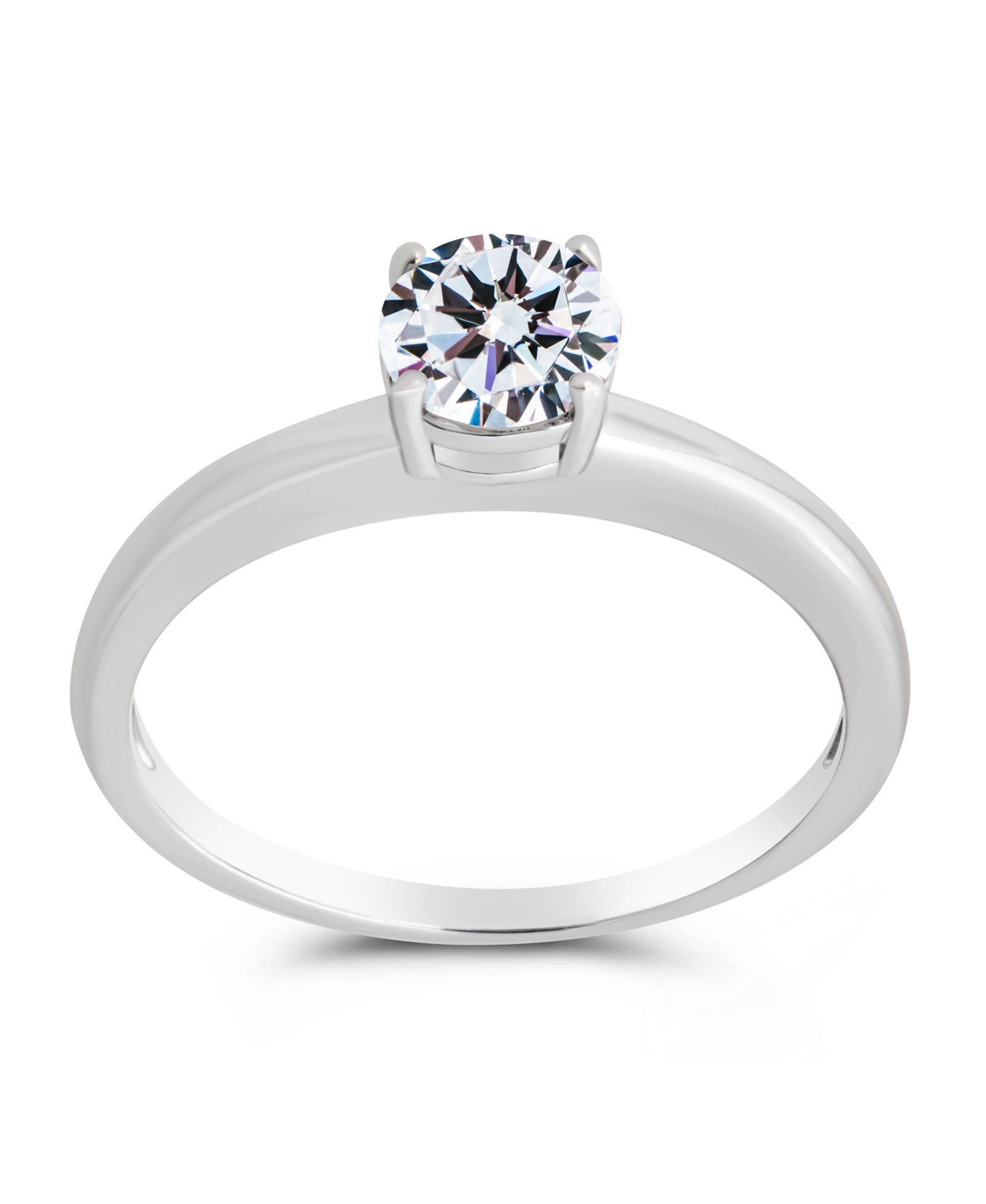 Sterling Forever 4-Prong Brilliant Promise Ring