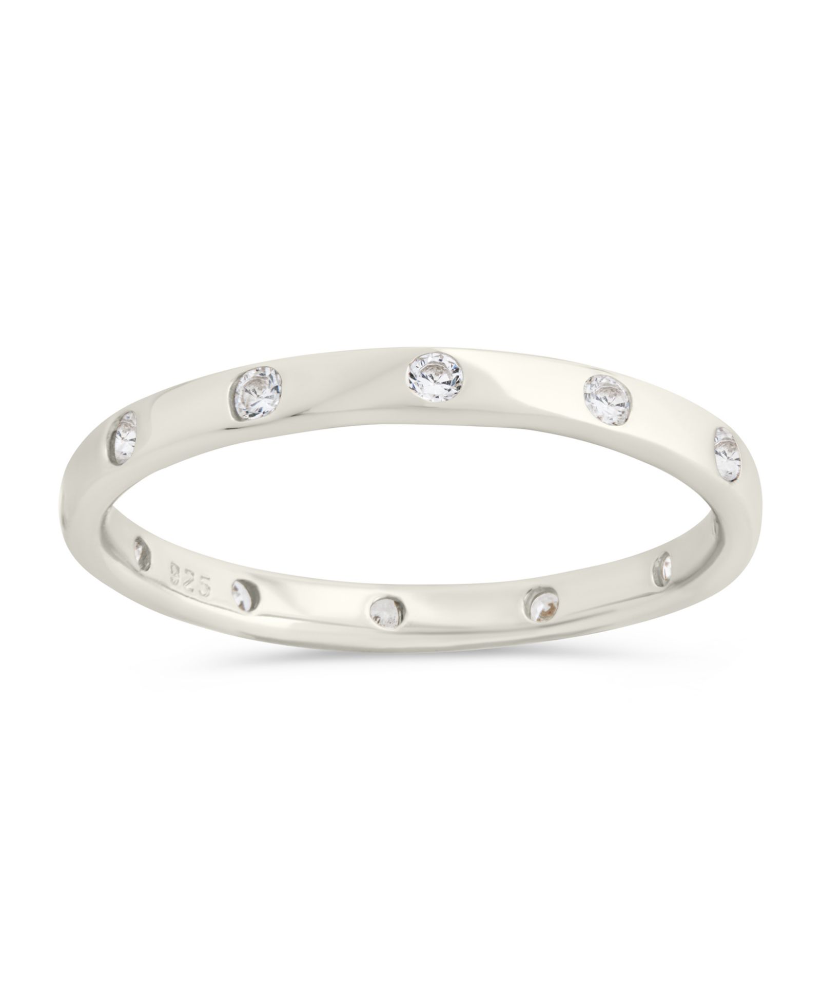 Sterling Forever Mindy Cubic Zirconia Studded Ring