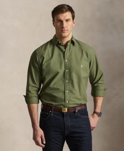 Polo Ralph Lauren Мужская рубашка Oxford с окрашиванием ткани Garment-Dyed, Big & Tall