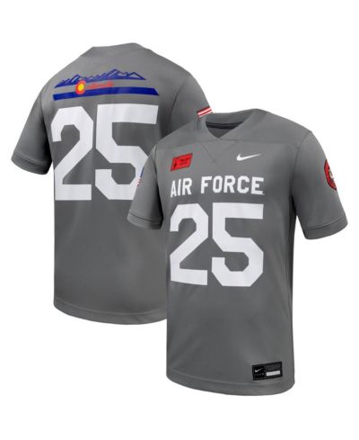 Nike Men's 25 Gray Air Force Falcons APLS Fighting Falcon Collection Football Game Jersey
