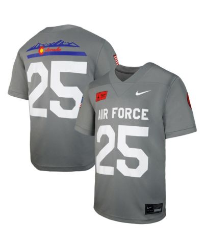Джерси Nike Big Boys and Girls 25 Gray Air Force Falcons APLS Fighting Falcon Collection