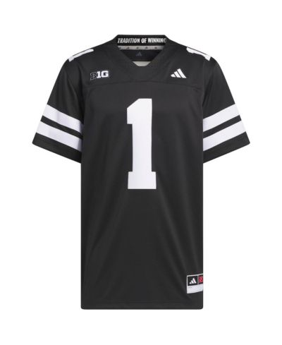 Мужская джерси adidas 1 Black Nebraska Huskers Alternate Premier