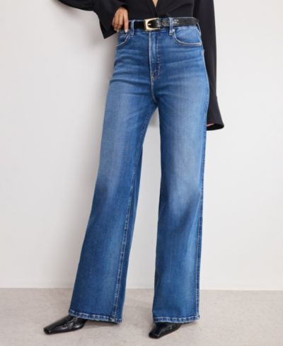 Good American Women's Soft Tech Good Skate Wide Leg Jeans, Regular & Plus Size