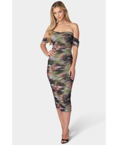 Bebe Women's Ruched Midi Dress