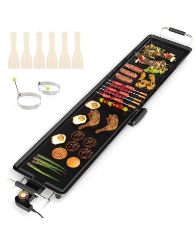 39.5" Extra Large Electric Teppanyaki Grill with 2 Cooking Surface