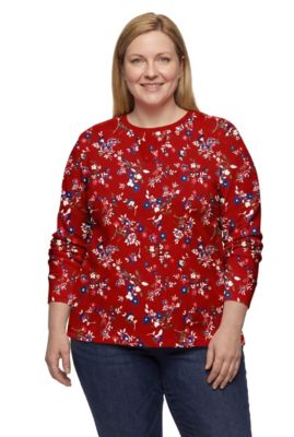 Classic red multi delicate floral