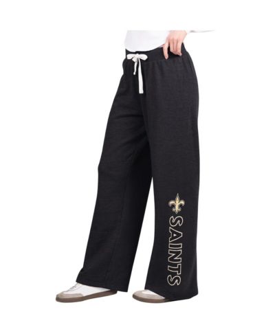 Женские спортивные брюки G-III 4Her by Carl Banks Black New Orleans Saints Field Wide Leg