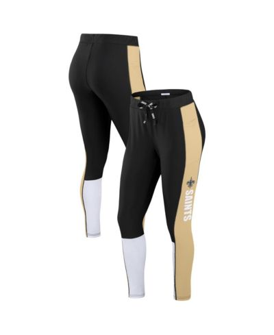 Легинсы WEAR by Erin Andrews New Orleans Saints, черные с золотым, Женский