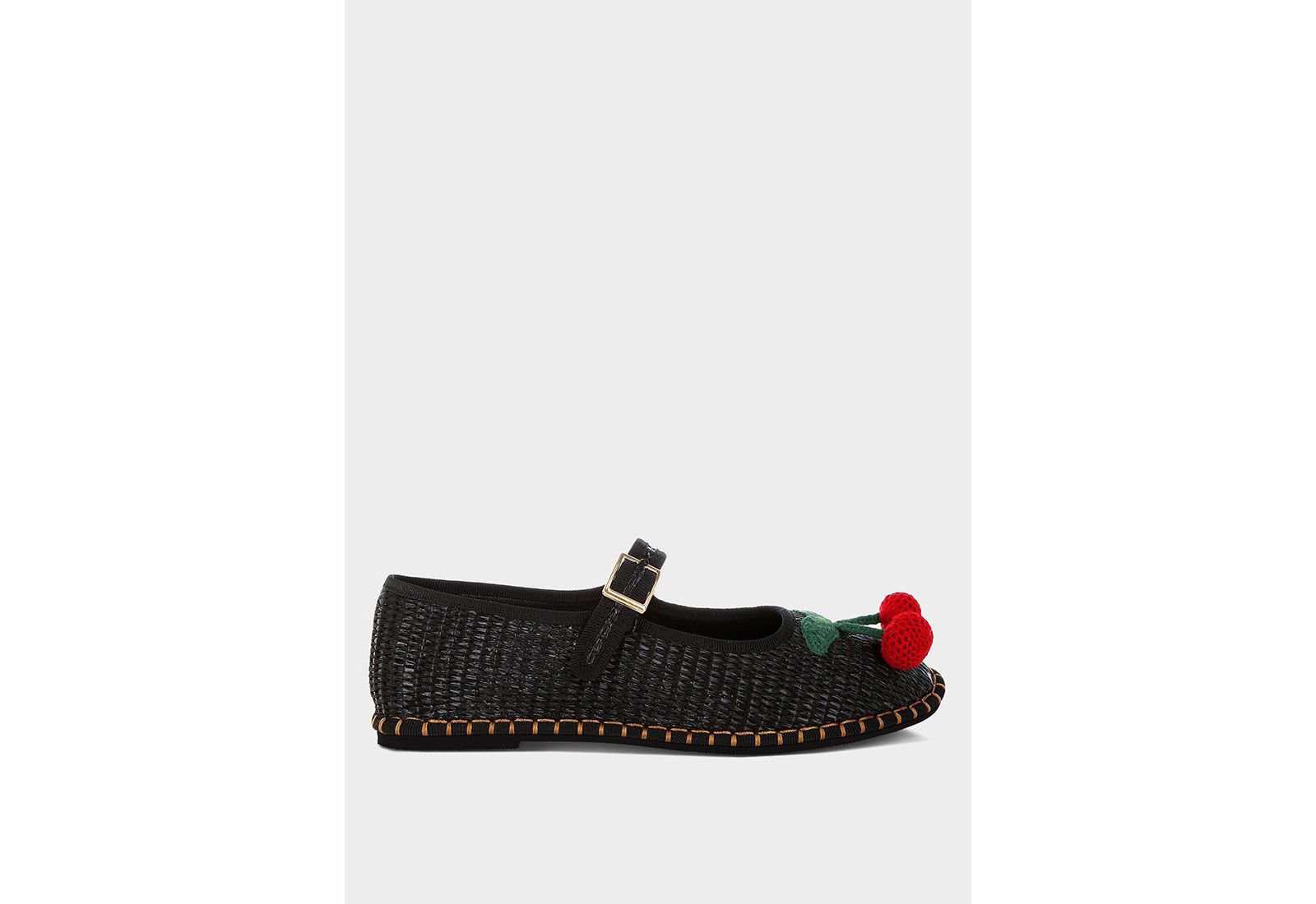 Rag and Co Womens Brunch Date Cherry Accent Mary Jane Flats