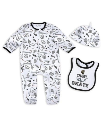 Детский комплект WEAR by Erin Andrews Vegas Golden Knights Sleep and Play Sleeper Set с нагрудником