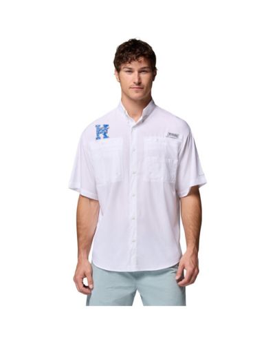 Мужская рубашка Columbia White Kentucky Wildcats Tamiami Omni-Shade Button-Down