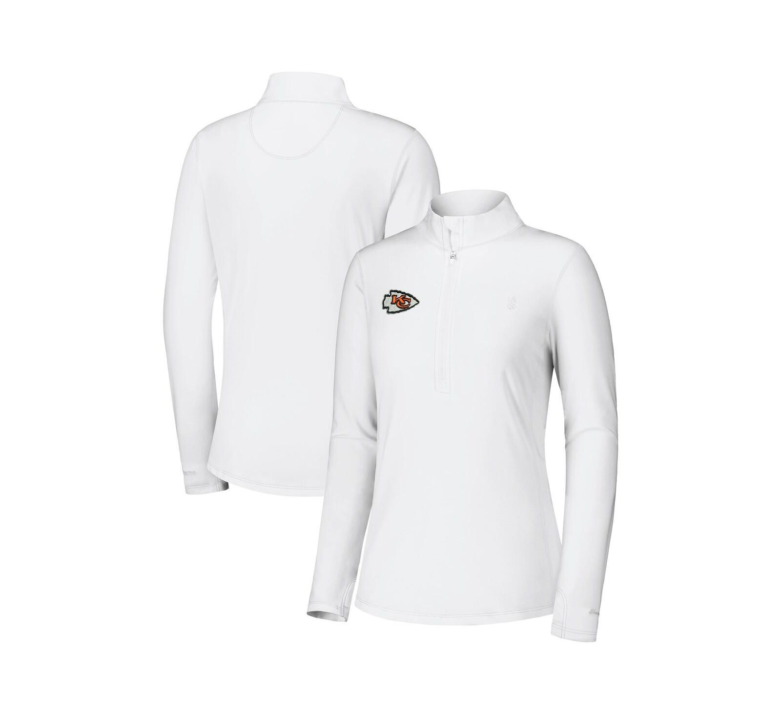 Женская куртка Tommy Bahama Kansas City Chiefs Sport Playa Vista IslandZone с четверть-молнией белая