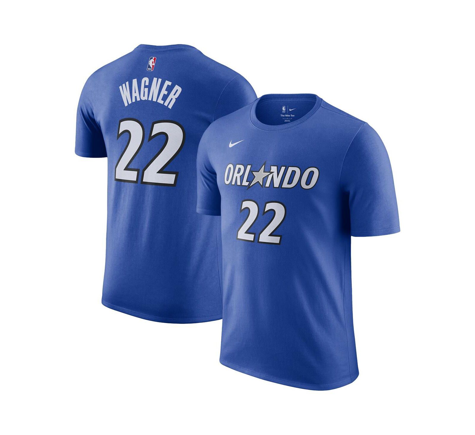 Nike Men's Franz Wagner Blue Orlando Magic Icon Edition Name & Number T-Shirt
