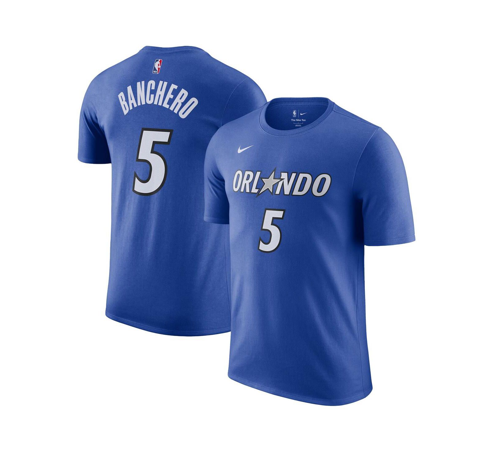Мужская футболка Nike Paolo Banchero Blue Orlando Magic Icon Edition с именем и номером