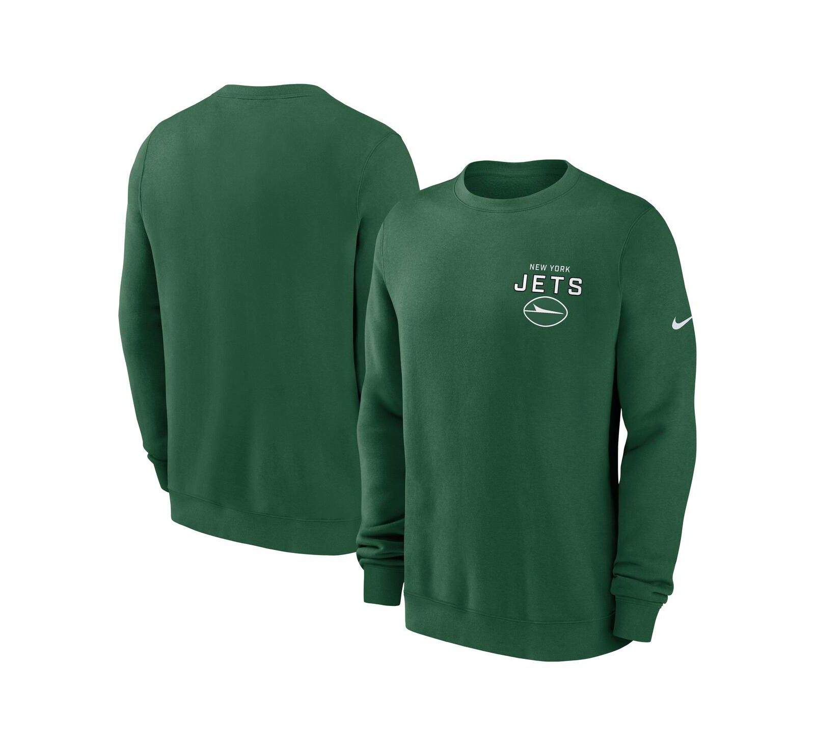 Мужская толстовка Nike New York Jets Primetime Club Fleece Pullover, зеленая