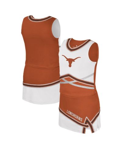 Colosseum Big Girls 2-Piece Texas Orange Texas Longhorns Lollipop Park Cheer Set