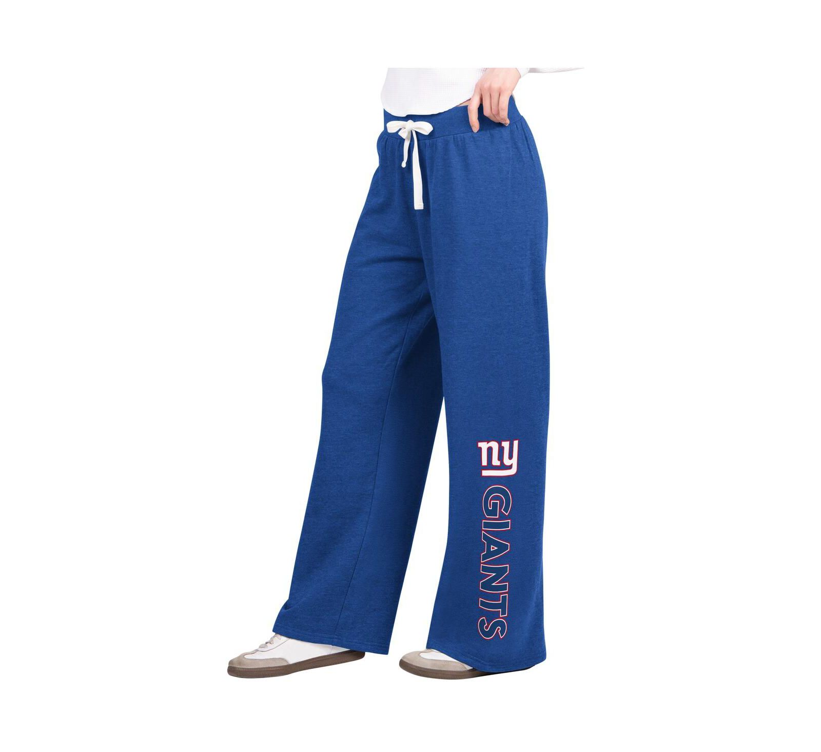G-III 4Her by Carl Banks Женские широкие брюки sweatpants Royal New York Giants Field