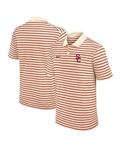 Мужская поло Nike Tan USC Trojans Solid Foundation Striped Performance
