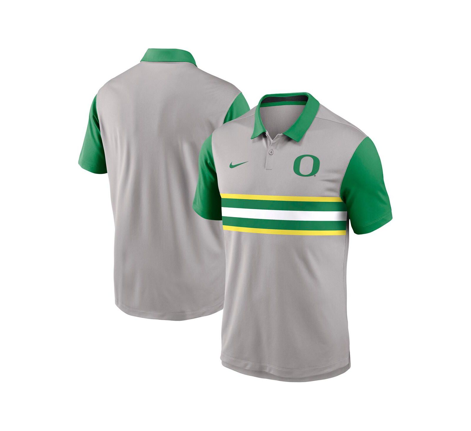 Nike Men's Gray/Green Oregon Ducks Vapor Performance Polo Shirt