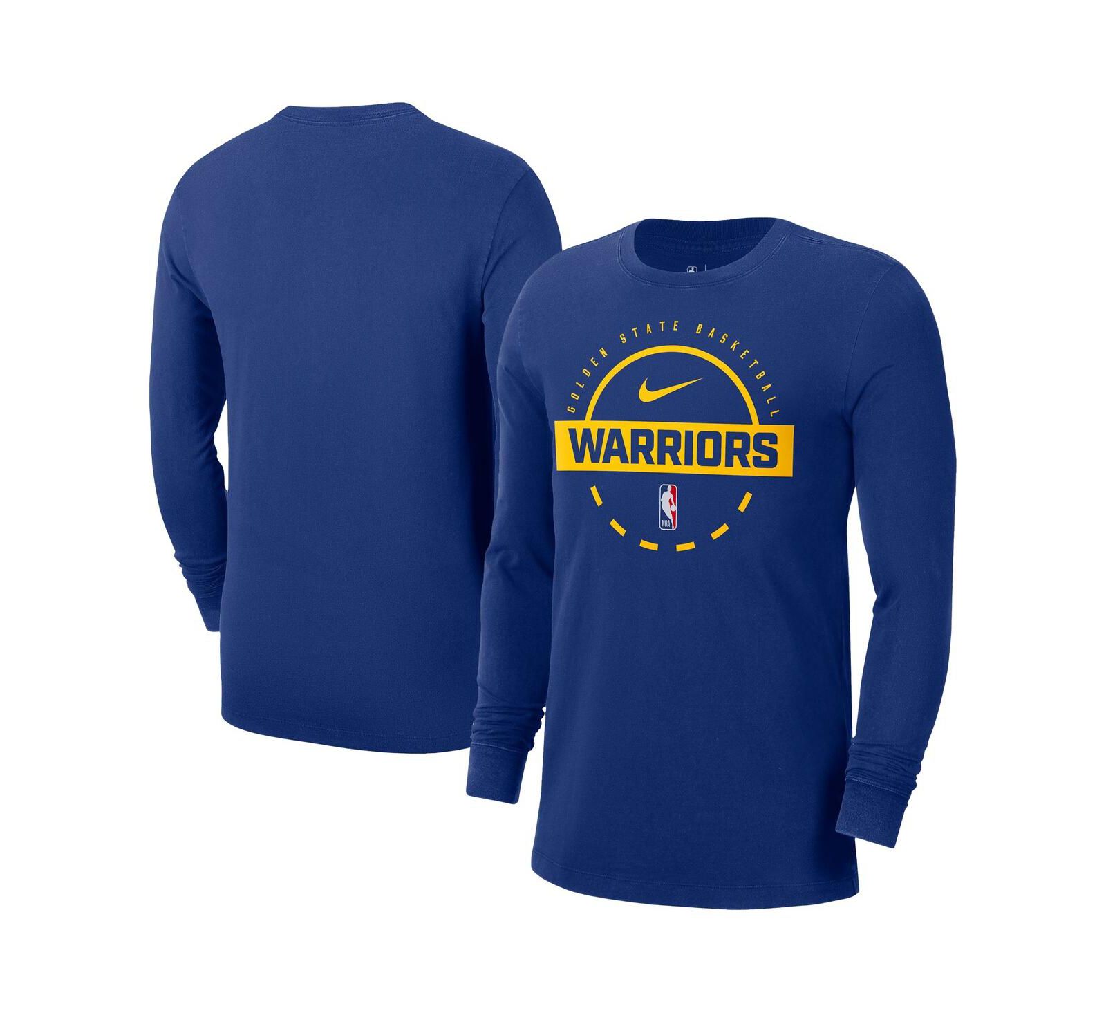 Футболка Nike Men's Royal Golden State Warriors Authentic Long Sleeve