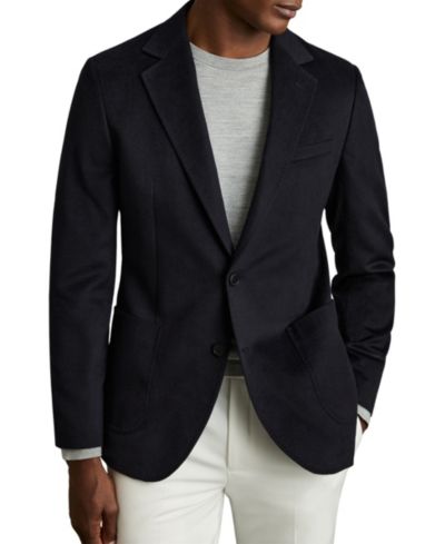 Мужской приталенный блейзер REISS Patch Single-Breasted с вставкой Gilet