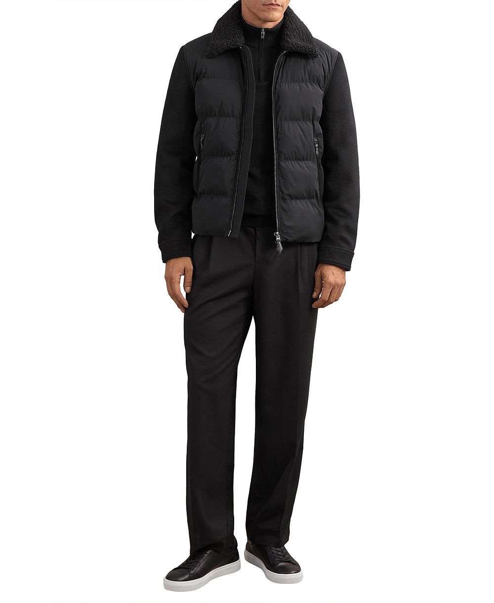 REISS Men's Maximus Quilted Wool-Blend Puffer Jacket