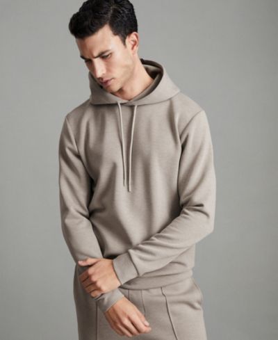REISS Мужской Fabien Interlock Jersey Drawstring Hoodie