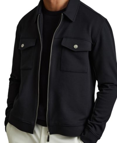 Рубашка-овершот REISS Men's Medina Premium Interlock Zip-Through