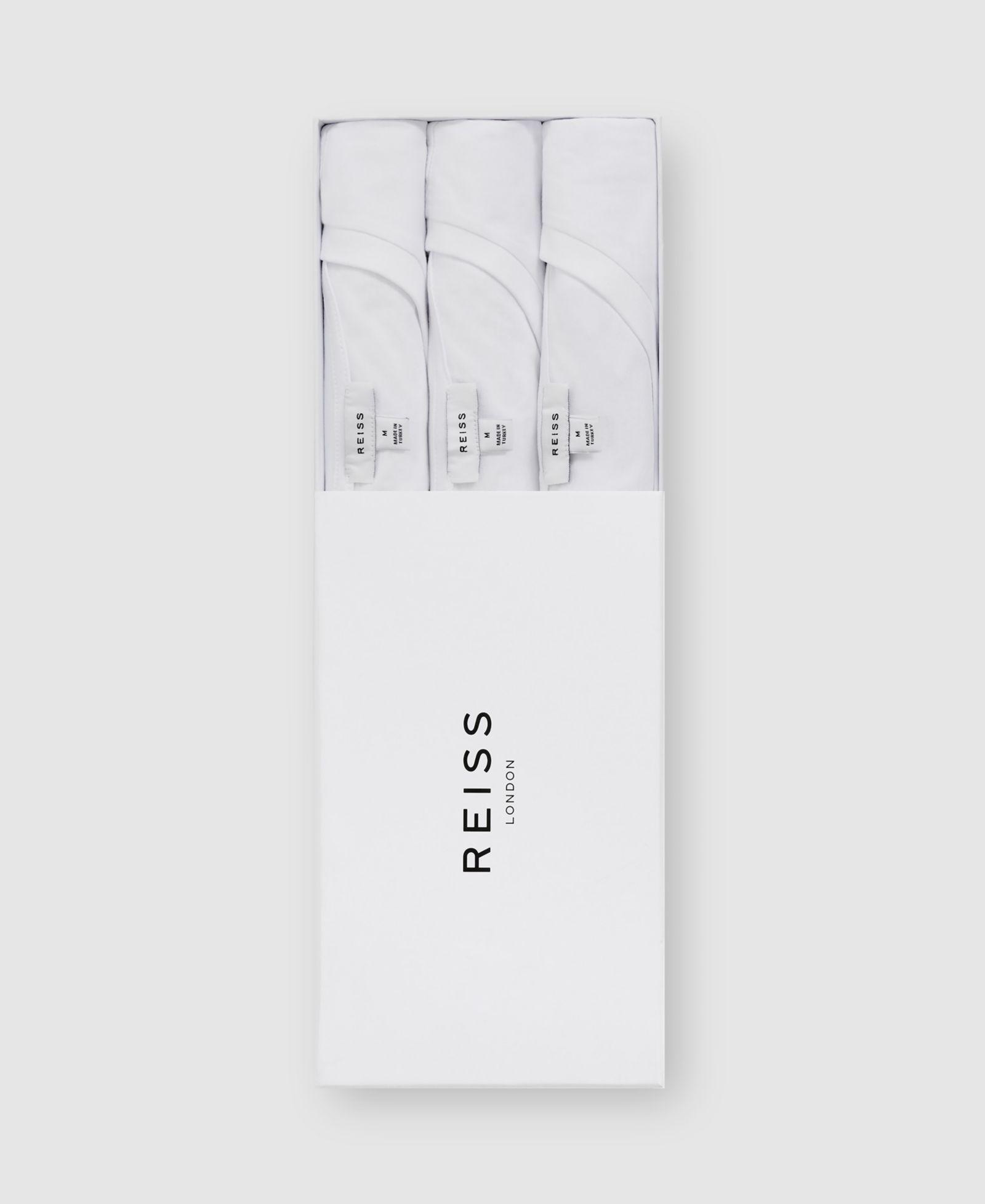 Мужская футболка REISS Bless 3-Pack Tailored-Fit из хлопка с круглым вырезом
