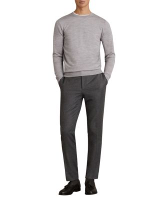 REISS Men's Wessex Merino Wool Slim-Fit Crew Neck Sweater