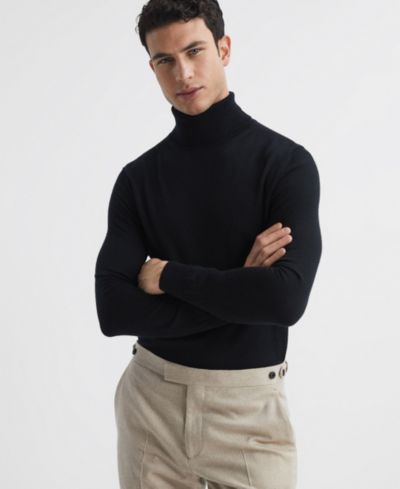 Мужской свитер REISS Caine Slim Fit Merino Wool Roll Neck Sweater