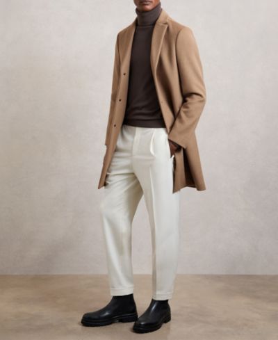 REISS Men's Gable Wool-Blend Single-Breasted Overcoat