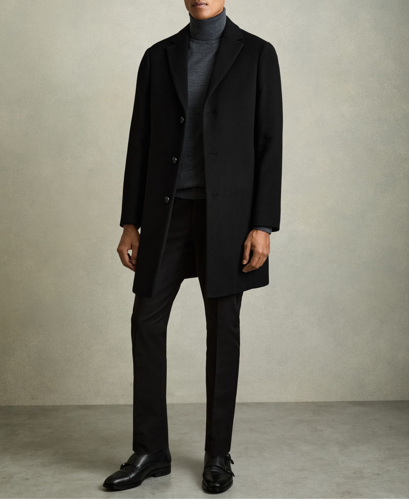REISS Мужской Gable Wool-Blend Single-Breasted Overcoat