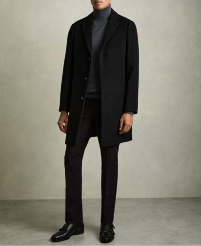 REISS Men's Gable Wool-Blend Single-Breasted Overcoat