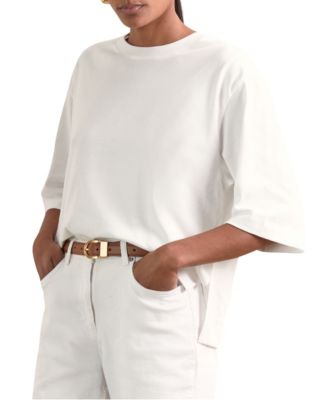 REISS Women's Cassie Dropped-Shoulder T-Shirt