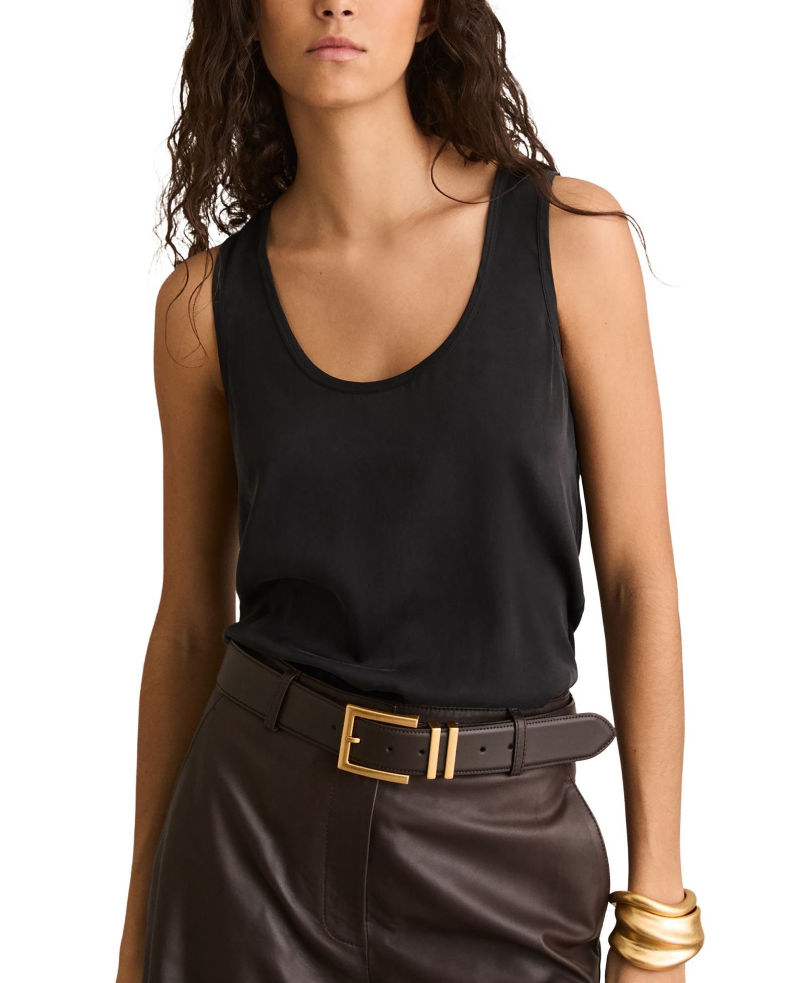 REISS Women's Ruby Silk Front Cami