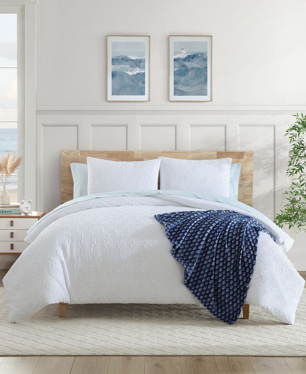 Комплект постельного белья Nautica Embossed Sunflower 8-Pc. Comforter Set, Queen