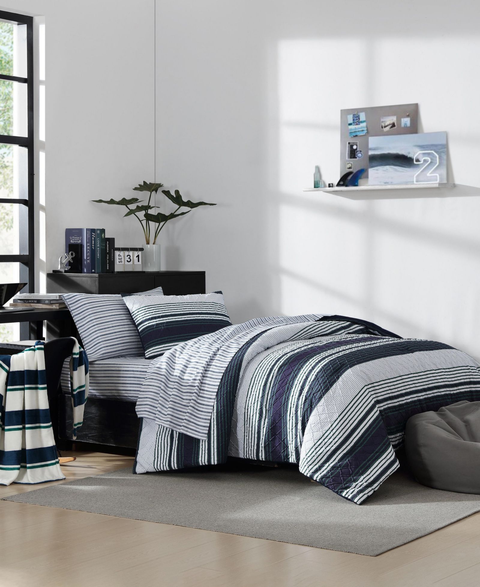 Nautica Lakefront Printed Embossed 6-Pc. Comforter Set, Twin/Twin XL