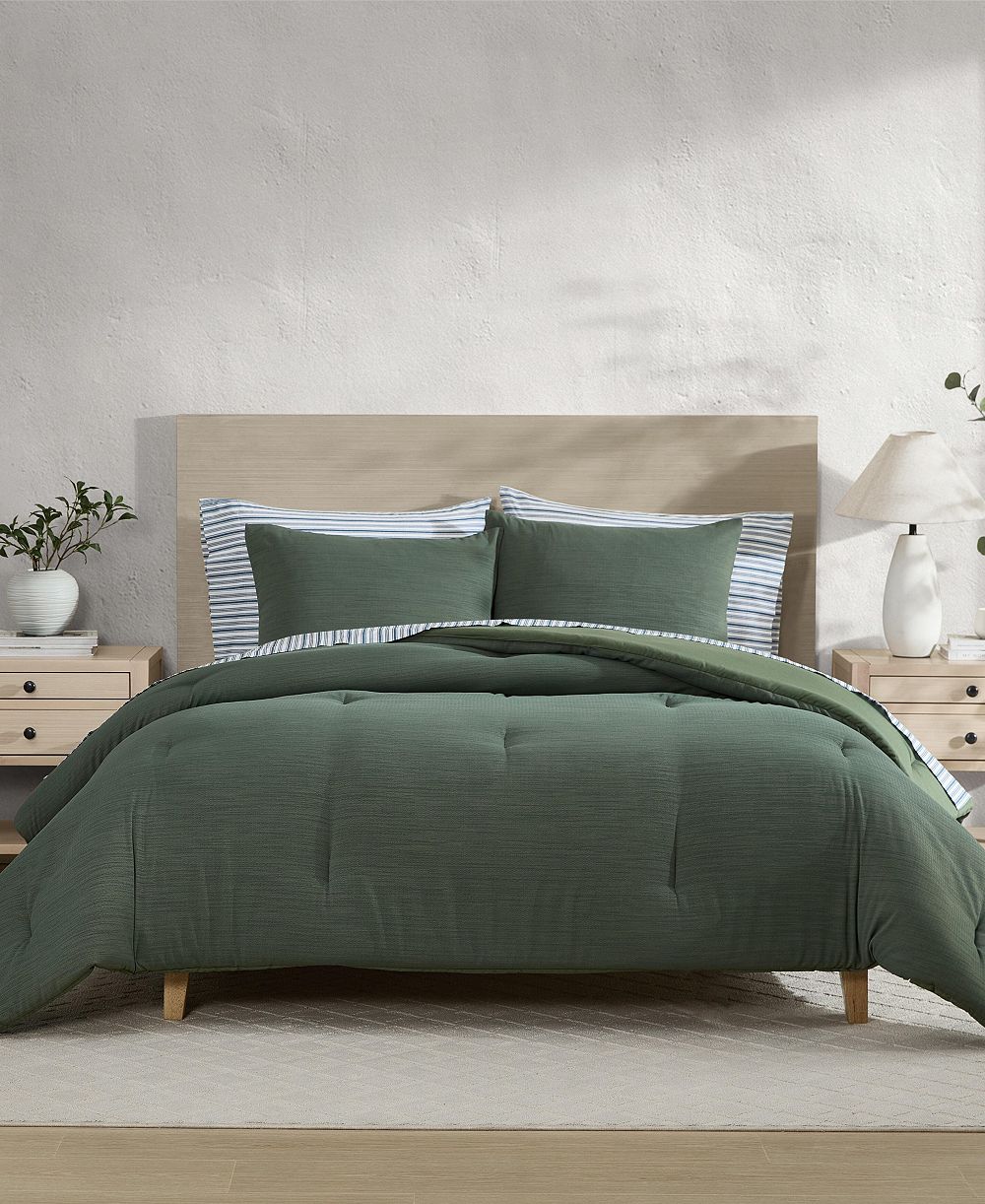 Nautica Herringbone Jacquard Chenille Solid 3-Pc. Comforter Set, King