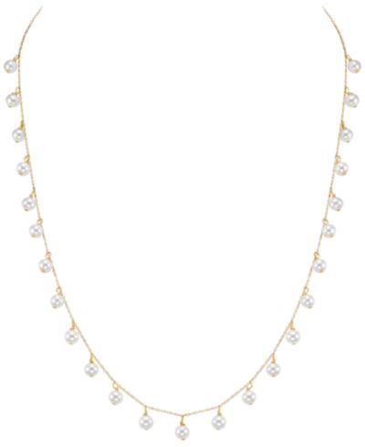 Macy's Cultured Freshwater Pearl Necklace (4-4.5mm) в 10k Yellow Gold