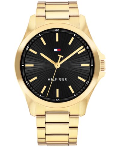 Мужские кварцевые часы Tommy Hilfiger Gold Tone Stainless Steel Bracelet, 42mm