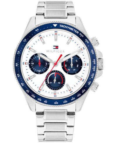 Мужские часы Tommy Hilfiger Multifunction Silver Tone, 44mm