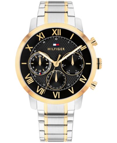 Мужские двухцветные наручные часы Tommy Hilfiger из нержавеющей стали, 42mm
