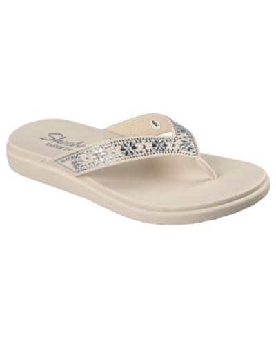 Женские сандалии Skechers Women's Meditation Luxe - Sunny Glow Flip-Flop Thong Sandals