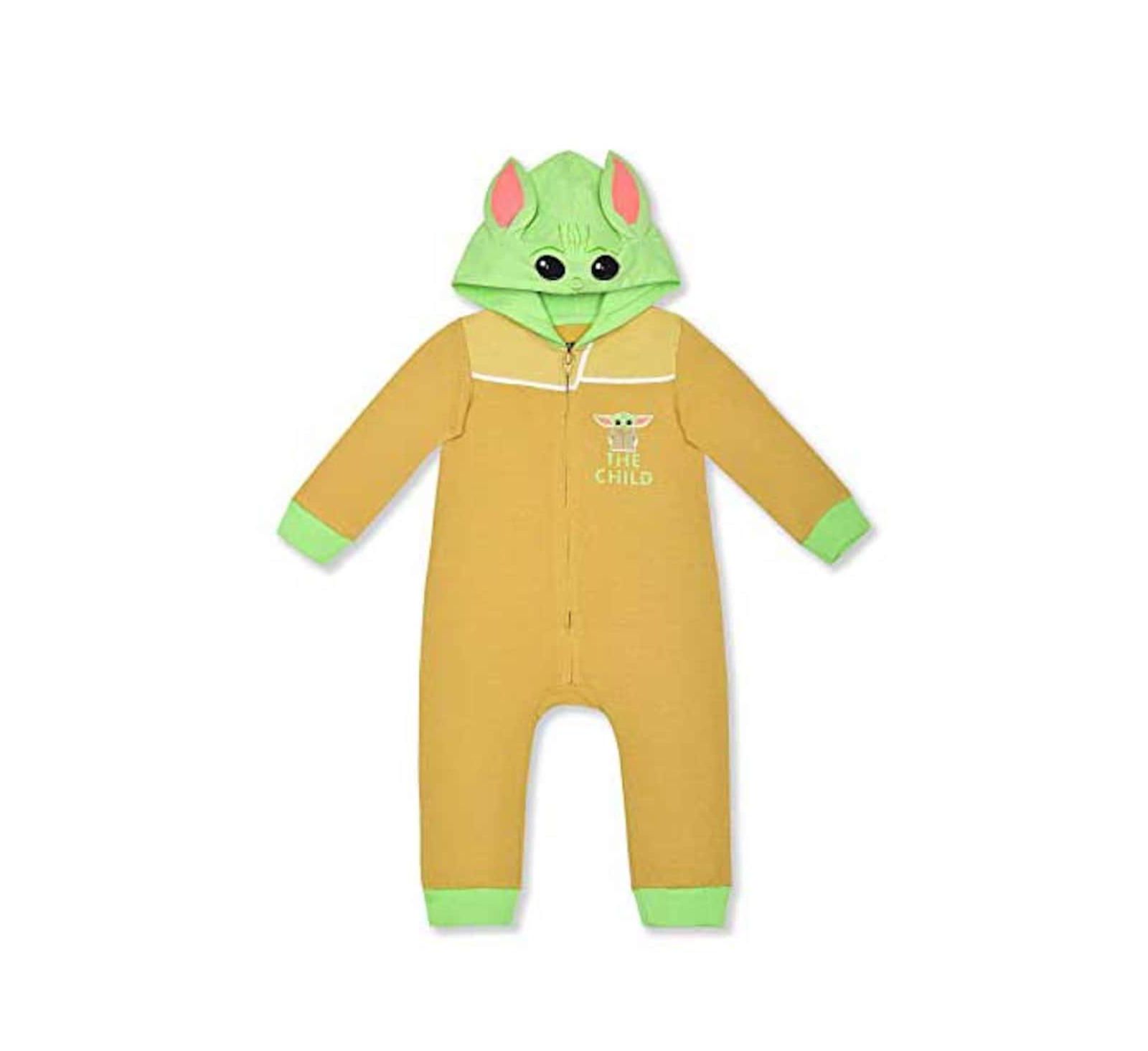 Children's Apparel Network Newborn Grogu Green the Mandalorian the Child Hoodie Full-Zip Long Sleeve Jumper