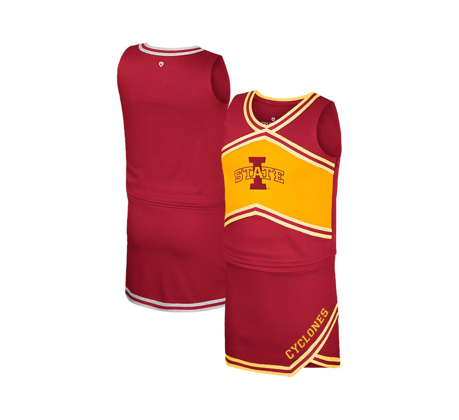 Colosseum Big Girls 2-Piece Cardinal Iowa State Cyclones Cheerleader Top and Skirt Set