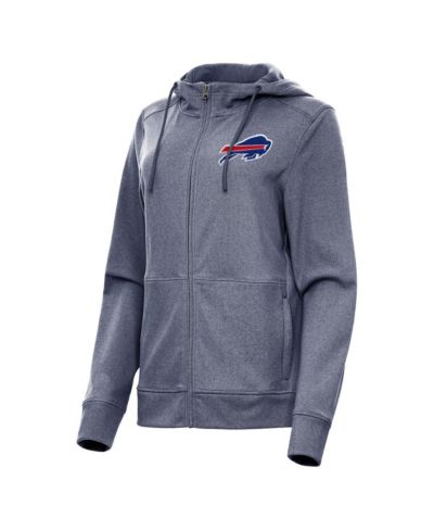 Antigua Женское худи на молнии Buffalo Bills Seeker в цвете Heather Navy